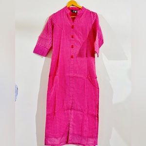 Pink A line kurti - New